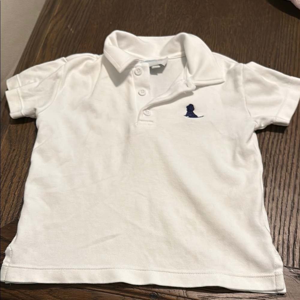 James and Lottie white 4T polo